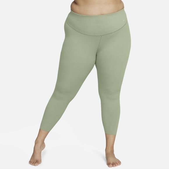 NWT Nike Zenvy Oil Green Gentle Support High-Waisted 7/8 Leggings 1X - Picture 1 of 7